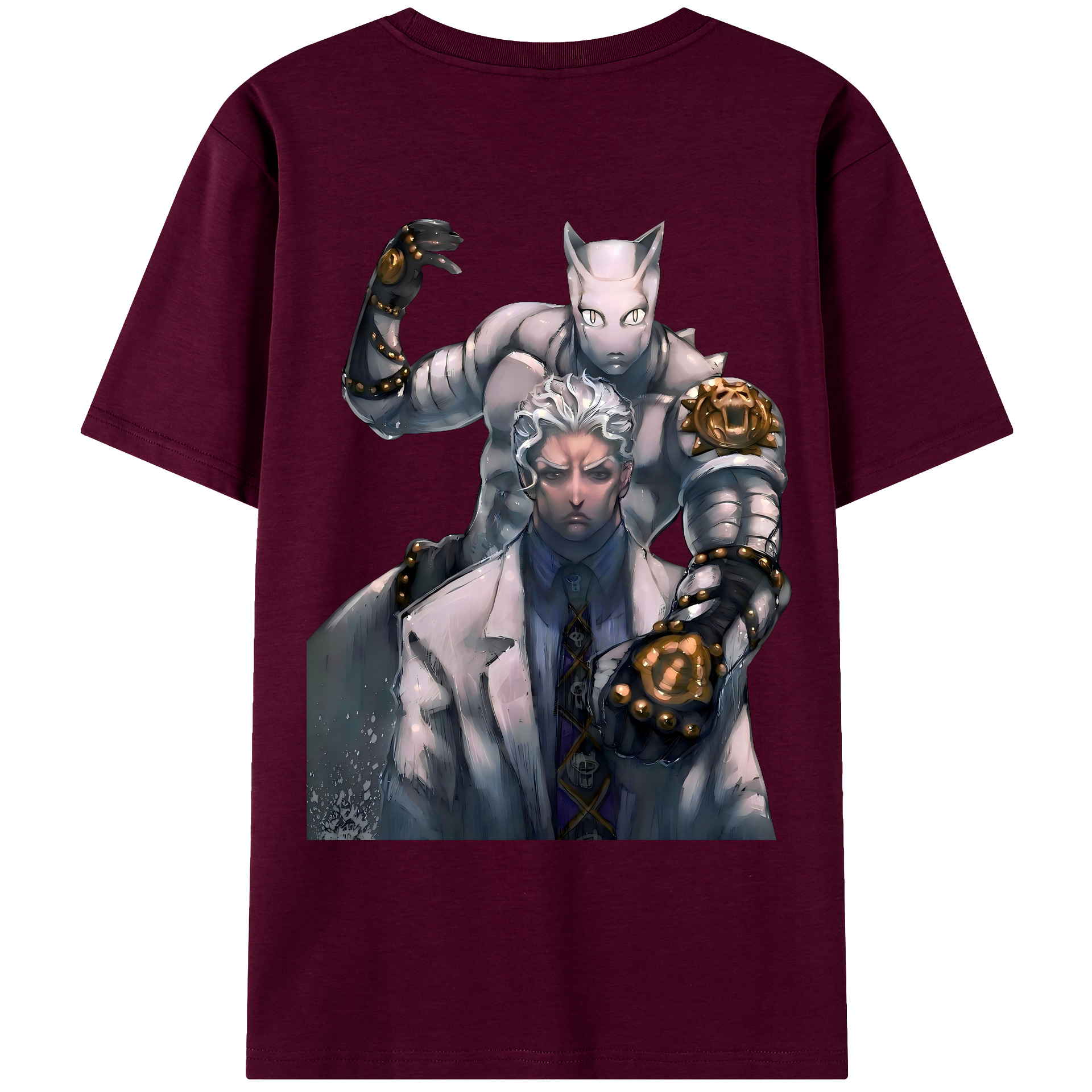 （画像用） ジョジョの奇妙な冒険 きら よしかげ JoJo's Bizarre Adventure Kira Yoshikage レディース半袖Tシャツ(バックプリント)